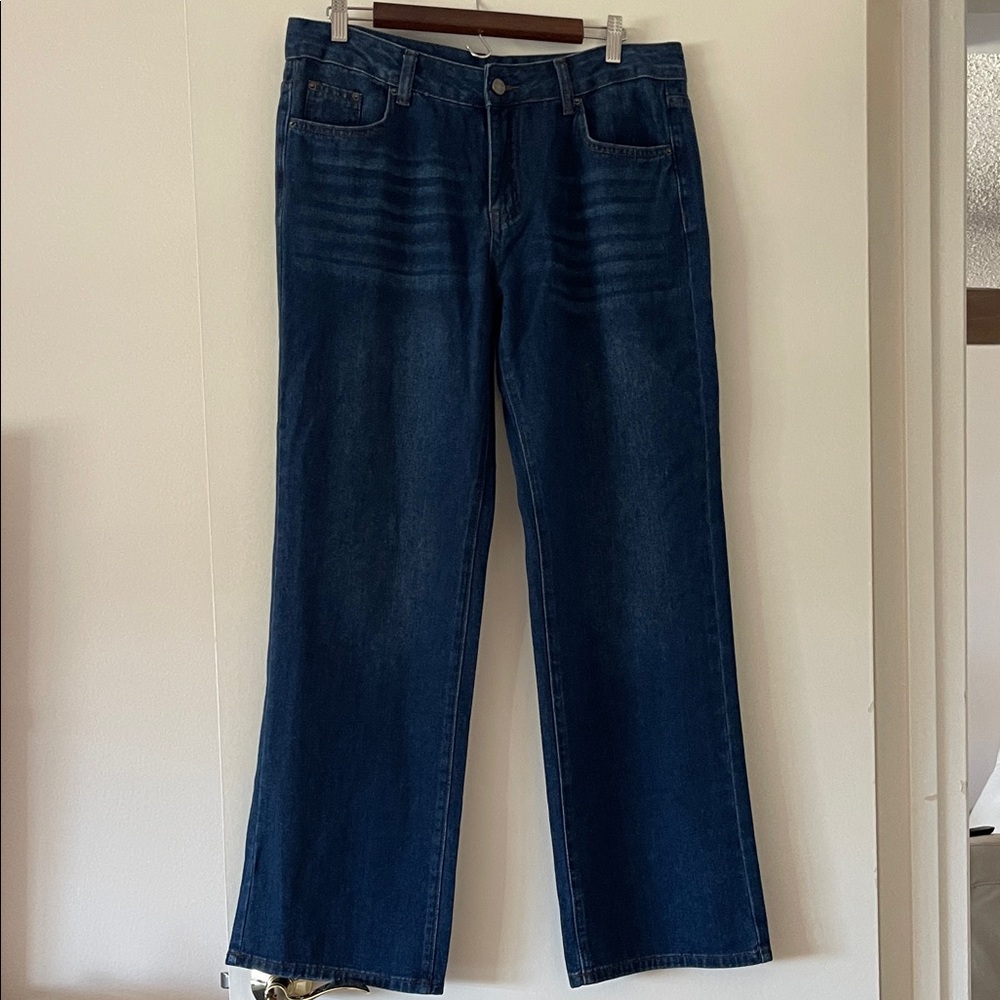 Women's Flare Wide Leg Jeans - Blue